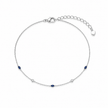 Blue Evil Eye Charm 925 Sterling Silver Bracelet for Women