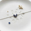 925 Sterling Silver Blue Heart Planet Bracelet for Women