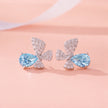 Blue Stone Butterfly Earrings