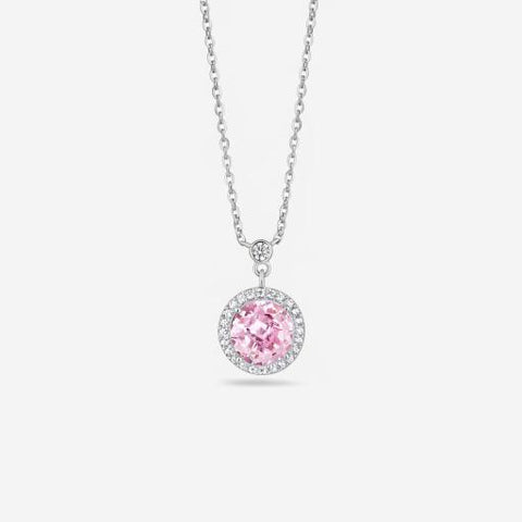 Blush Aura Diamond 925 Sterling Silver Pendant Chain for Women
