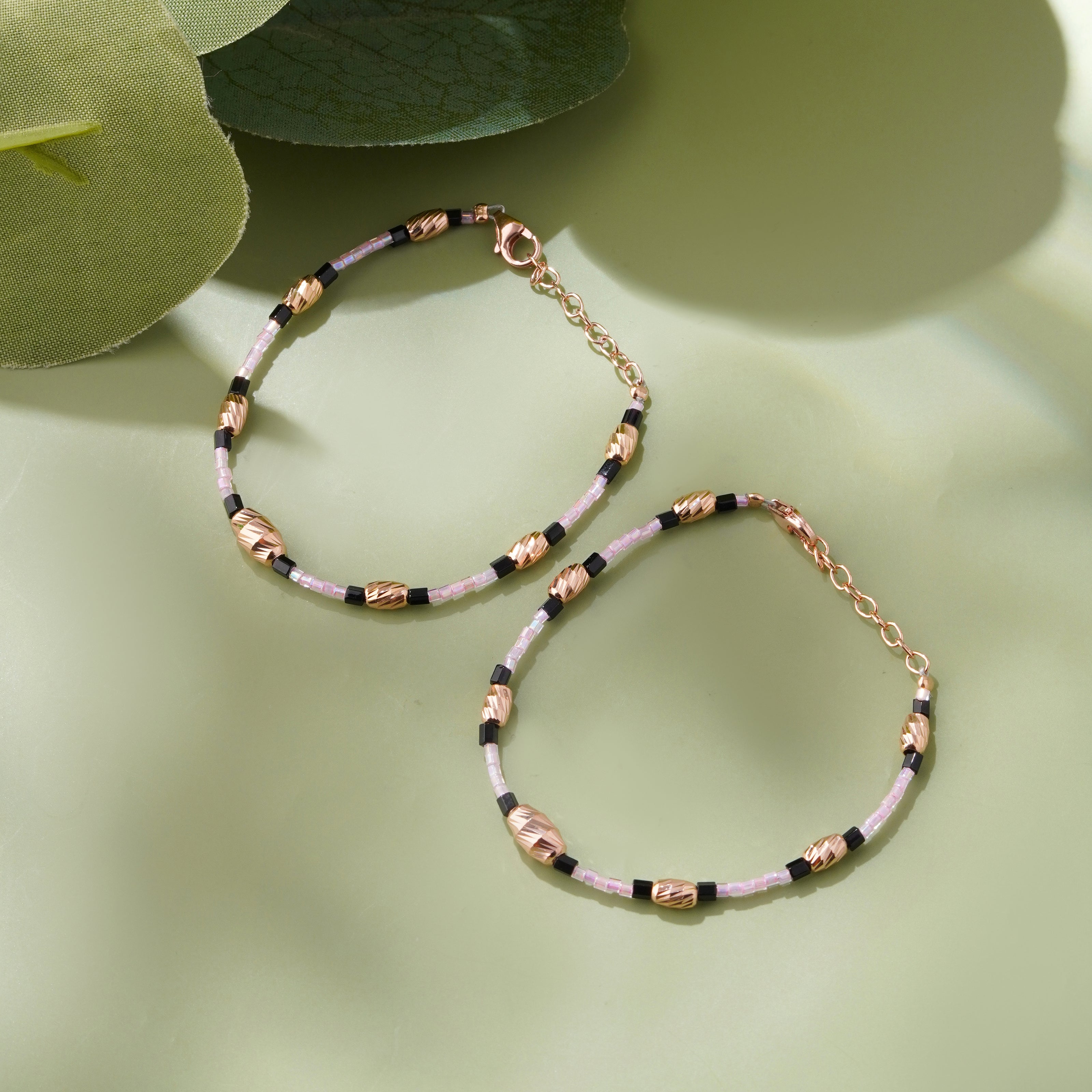Blush Bead Harmony 925 Sterling Silver Rose Gold Kid's Bracelet