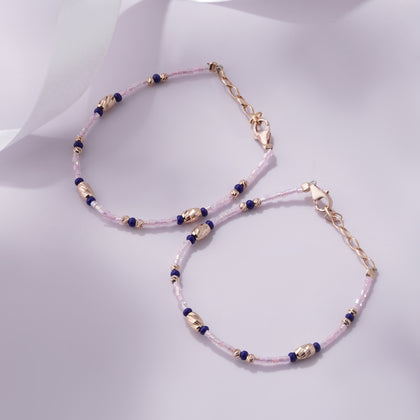 Blush Bead Harmony 925 Sterling Silver Rose Gold Kid's Bracelet