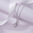 Blush Drop Diamond Pink Stone 925 Silver Pendant for Women