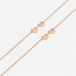 Blush Heart Design 925 Sterling Silver Rose Gold Anklet for Women