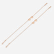 Blush Heart Design 925 Sterling Silver Rose Gold Anklet for Women