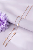 Blush Heart Design 925 Sterling Silver Rose Gold Anklet for Women