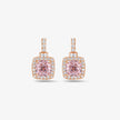 Blush Pink Stone Rose Gold Earrings