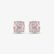 Blush Radiance CZ Rose Gold Stud Earrings