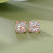Blush Radiance CZ Rose Gold Stud Earrings