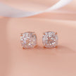 Blush Radiance CZ Rose Gold Stud Earrings