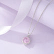 Necklace with a pink gemstone pendant 