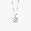 Necklace with a pink gemstone pendant 