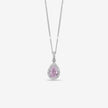 Blush Drop Diamond Pink Stone 925 Silver Pendant for Women