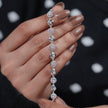 Pink Halo Diamond Adjustable Silver Bracelet for Women
