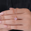 blush heart 925 silver rose gold pendant chain
