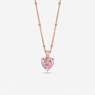 blush heart 925 silver rose gold pendant chain