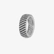 Black and Silver CZ Band Ring for Men