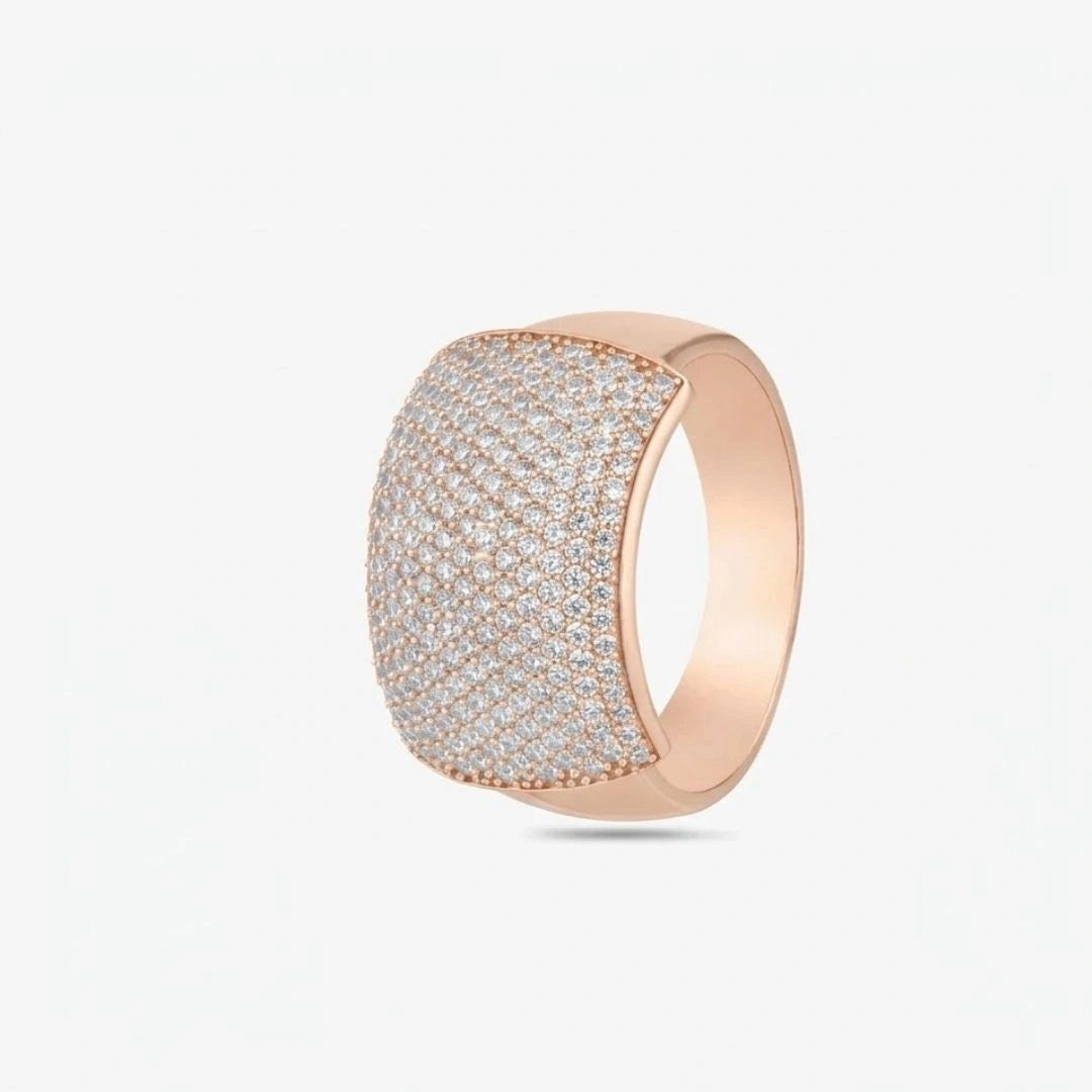 Rose Gold Dome CZ Ring for Men