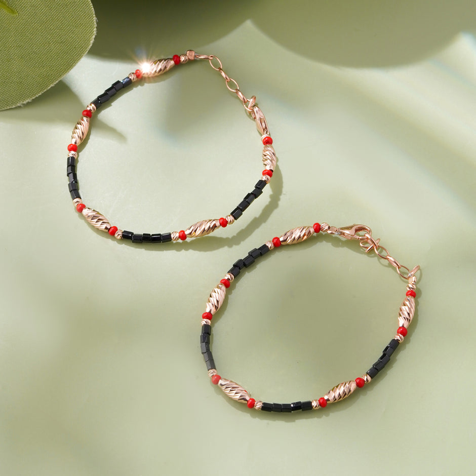 Bold Harmony 925 Sterling Silver Rose Gold Kid's Bracelet