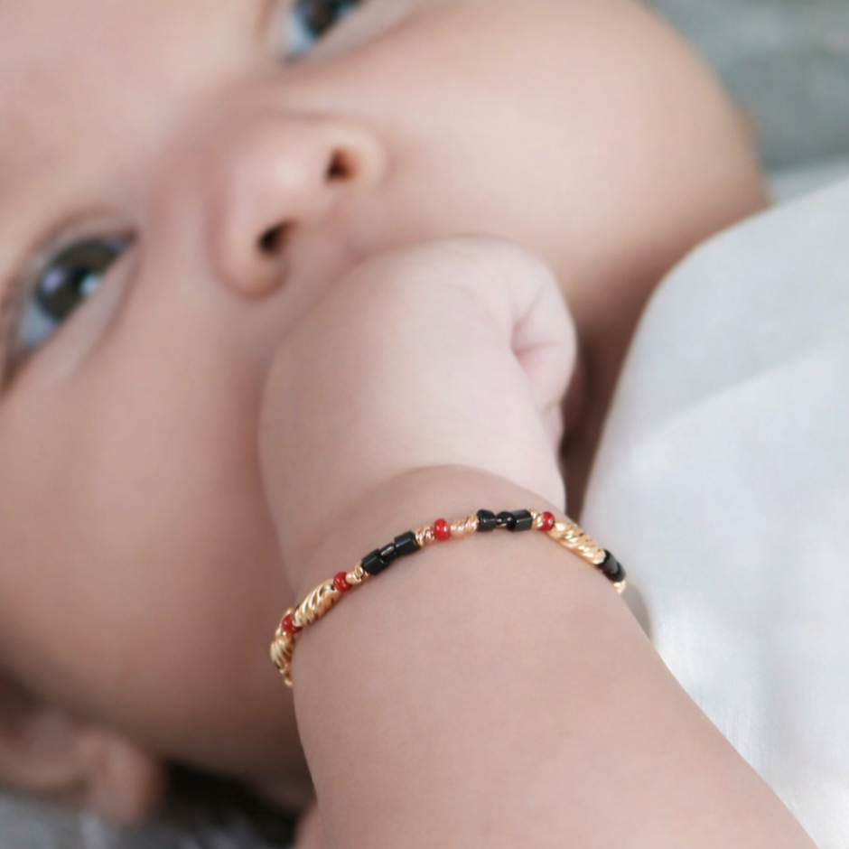 Bold Harmony 925 Sterling Silver Rose Gold Kid's Bracelet