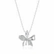Bow Diamond 925 Sterling Silver Pendant Chain for Women