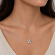 Bow Diamond 925 Sterling Silver Pendant Chain for Women