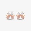 Butterfly rose gold silver earrings