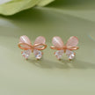 Butterfly rose gold silver earrings