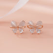 Butterfly rose gold silver earrings