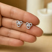 Bow Knot Diamond 925 Sterling Silver Stud Earrings for Women