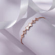 Bow Charm Diamond Adjustable Rose Gold Bracelet for Women