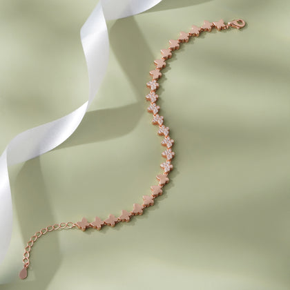 Butterfly Design Diamond Adjustable Bracelet for Women