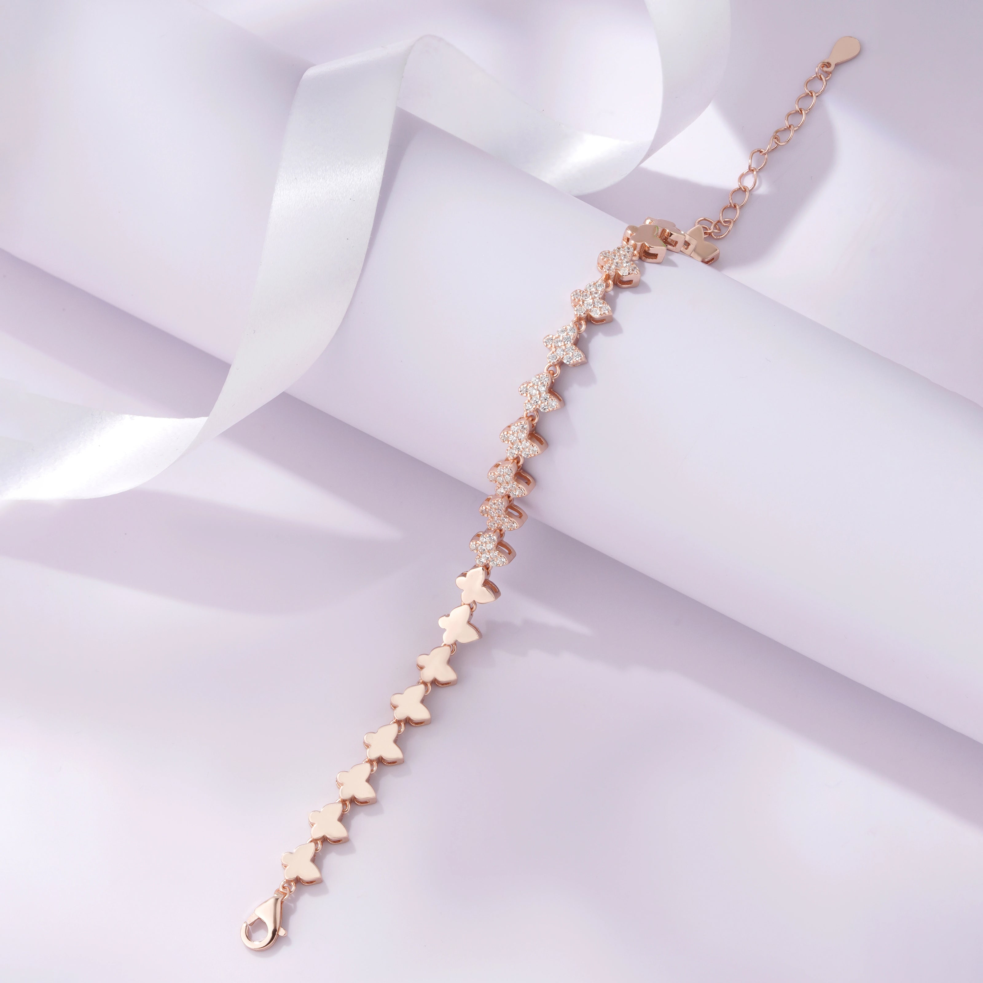 Butterfly Design Diamond Adjustable Bracelet for Women