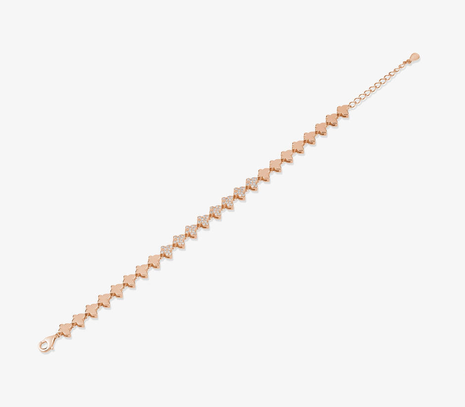 Butterfly Design Diamond Adjustable Bracelet for Women