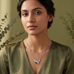 butterfly charm diamond 925 silver pendant chain