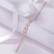 Butterfly Charm Adjustable Rose Gold Bracelet for Women