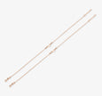 Butterfly Design Lucky Petal 925 Sterling Silver Rose Gold Anklet for Women