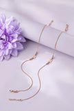 Butterfly Design Lucky Petal 925 Sterling Silver Rose Gold Anklet for Women