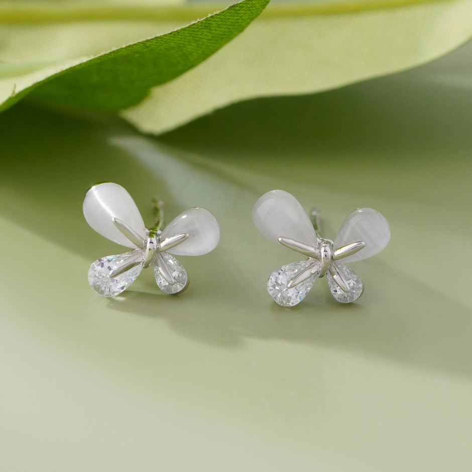 Butterfly Crystal Stud Earrings