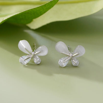 Butterfly Crystal Stud Earrings