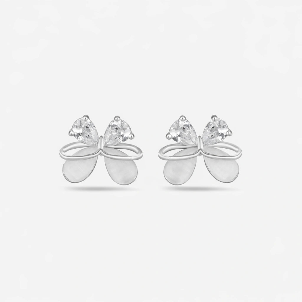 Butterfly 925 silver stud earrings