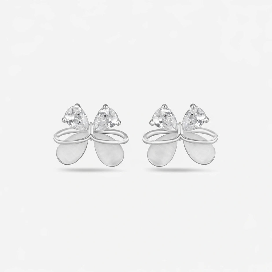 Butterfly 925 silver stud earrings