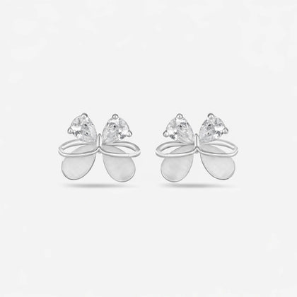 Butterfly 925 silver stud earrings