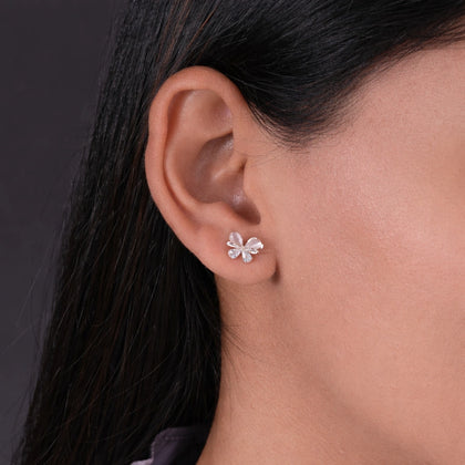 Butterfly 925 silver stud earrings