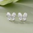 Butterfly 925 silver stud earrings