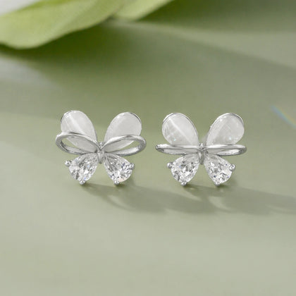 Butterfly 925 silver stud earrings