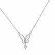 Butterfly Diamond 925 Sterling Silver Pendant Chain for Women