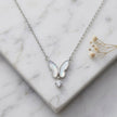 Butterfly Diamond 925 Sterling Silver Pendant Chain for Women