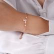 Butterfly Leaf Diamond Adjustable Rose Gold Bracelet for Women
