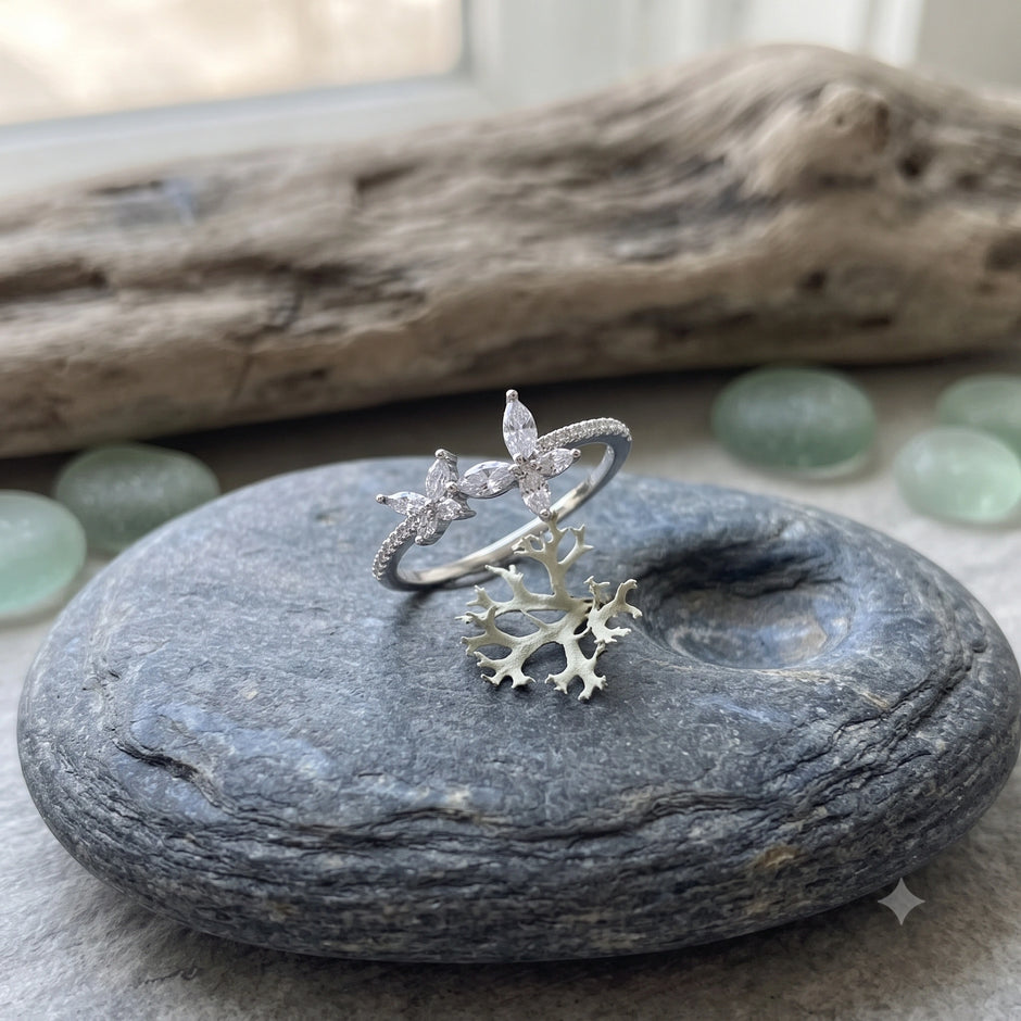Butterfly Marquise CZ 925 Sterling Silver Ring for Women